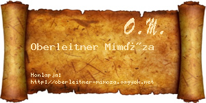 Oberleitner Mimóza névjegykártya